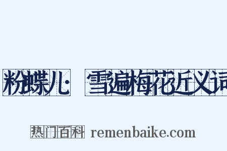 粉蝶儿·雪遍梅花近义词是什么意思的图片